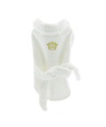 Doggie Design White Cotton Terry Cloth Dog Bathrobe with Gold Crown XS-XL - €25,90 EUR