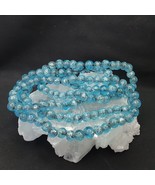 Perles anciennes en verre lampe hollandaise travail bleu aqua PERLES 11-... - $64.43 CAD