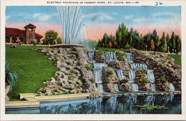 Electric Fountain in Forest Park St. Louis MO Postcard PC569 - £3.97 GBP