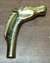 VTG Solid Brass Horse Head Cane Handle Fireplace tool Topper Finial - £16.14 GBP