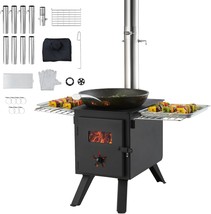 The 1400-Inch Firebox Hot Tent Stove From Vevor Is An Alloy Steel Camping Tent - $136.99