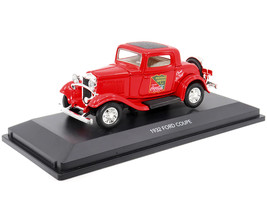 1932 Ford Coupe &quot;Coca-Cola&quot; Red with Black Top 1/43 Diecast Model Car by Motor C - £29.68 GBP