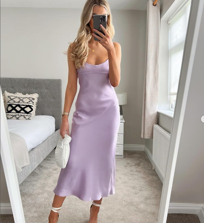 Zara Bnwt New. Lilac Midi Satin Slip and 50 similar items