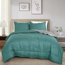 ESCA Emerald Green Bedspread with 2 Pillow Shams - King Size, 3-Piece Green Ligh - £39.08 GBP+