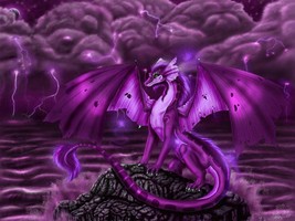 Purple Female Dragon Amazing Power Babylonian Royal 5677 Years Old bythepowerof3 - $67.77