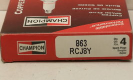 LOT OF Four 4 Champion RCJ8Y Copper Plus Resistor Spark Plugs  Stock No. 863 - $13.69