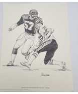Vtg Football Penciletch Posters 1981 Ken Anderson Escape The Rush.  - $283.92 MXN