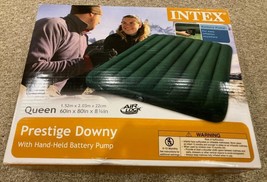 Intex Queen 8.75&quot; Prestige Downy Airbed Mattress with Hand-Held Battery ... - $47.49