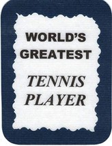 World&#39;s Greatest Tennis Player 3&quot; x 4&quot; Love Note Sports Sayings Pocket Card, Gre - £3.16 GBP