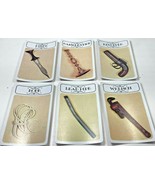 Vintage CLUE Board Game Parker Brothers 1972 Replacement 6 Weapon Cards ... - $9.89
