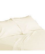 15 &quot; Pocket Ivory Stripe Sheet Set Egyptian Cotton Bedding 600 TC choose... - £52.87 GBP