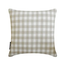 The HomeCentric Beige Cotton Throw Pillow Cover - Checkmate Beige - $24.18+