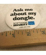 Vtg Beautiful Ask Me About My Dongle Software Security PC Pin Back Metal... - $1,043.46 MXN