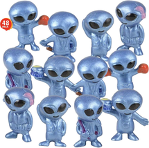 Vinyl Alien Toy Figurines, Set of 48, Fun Space Party Favors For - £25.60 GBP