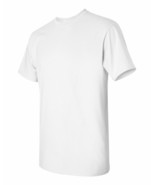 White Unisex Plain T Shirts Solid Cotton Short Sleeve Blank Tee Top Size L - £15.12 GBP