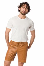 Genuine Boxer Lambskin Men Stylish Beige Biker Gym Unique 100% Leather S... - $92.25+