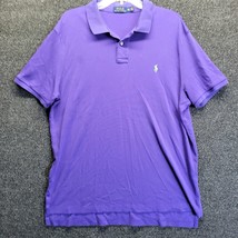 Ralph Lauren Polo Shirt Mens 2XL Purple Pima Soft Touch Casual Short Sleeve READ - £11.57 GBP