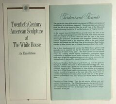 (2) WHITE HOUSE brochures: Twentieth Century American Sculpture - $14.84