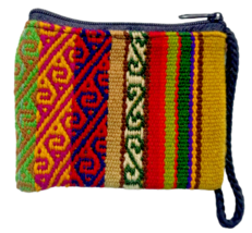 Cute coin purse, little wallet with zipper. Gift from Bolivia. - £12.58 GBP