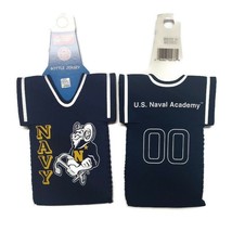 Lot of 2 NCAA US Naval Academy Beer Jersey Bottle Coolers Neoprene Blue 2 Sided - $5.96
