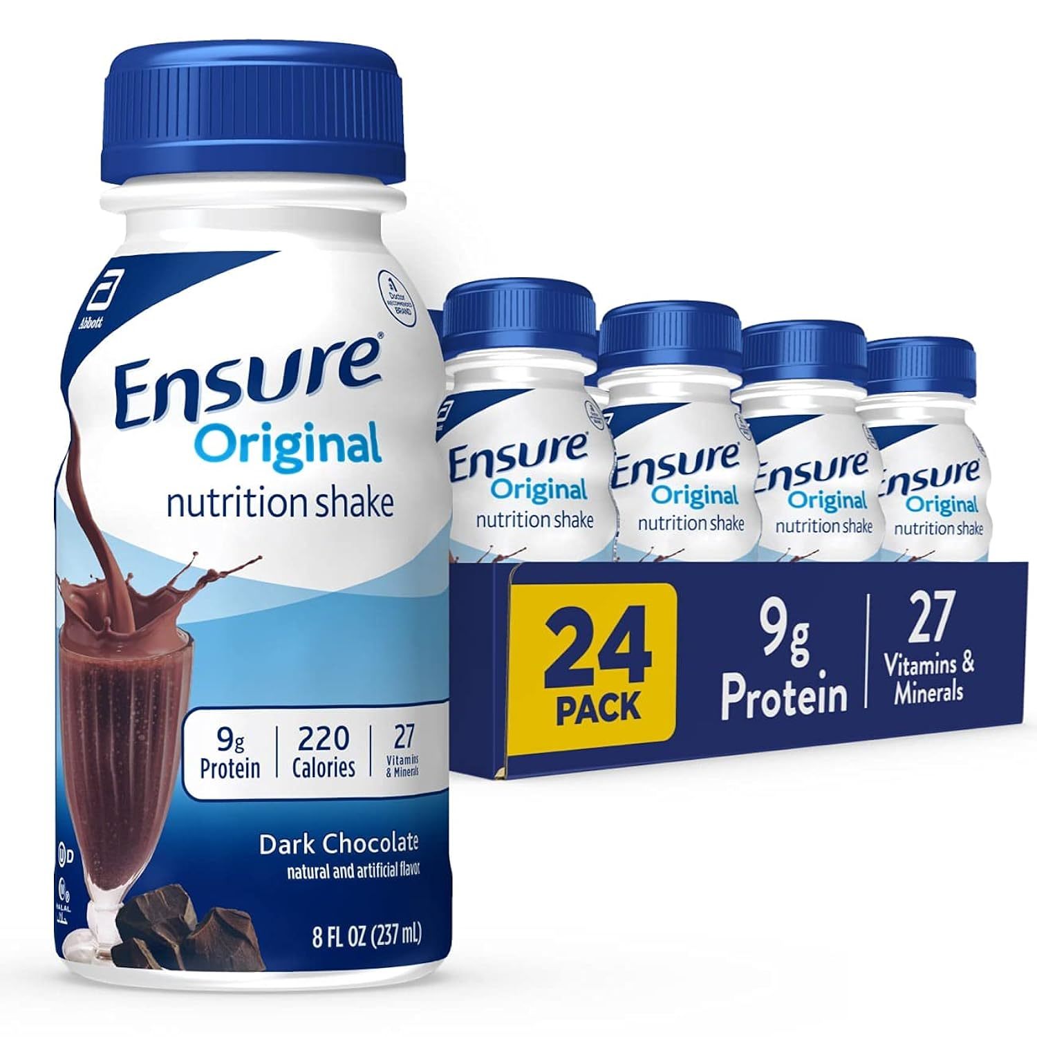 Ensure Original Dark Chocolate Nutrition Shake | Meal Replacement Shake | 24 Pac