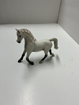 SCHLEICH Horse 2013 White Arabian Mare Black Legs Braided Mane 4&quot; H x 5&quot; L - £5.54 GBP