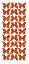 Red 1&quot; Butterfly Stickers BRIDAL SHOWER Wedding Envelope Seals Crafts - £2.75 GBP