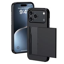 Generic Case for iPhone 17 (Color : Black) Card Slot Hide Hard Back Hard... - $847.42 MXN