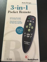 NEW RadioShack 15-1930 UNIVERSAL 3-IN-ONE POCKET Remote Control - £13.38 GBP