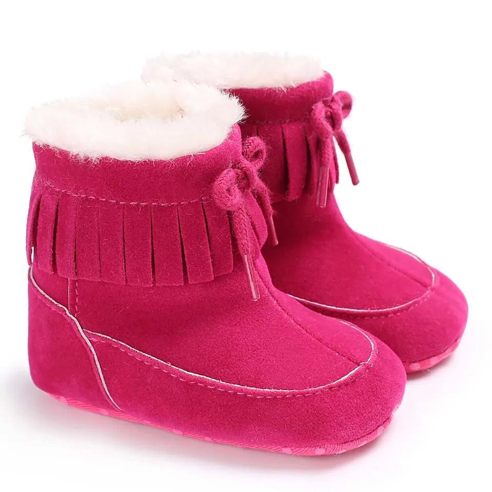 Fashion Soft Baby Girls Shoes Winter Boots  First Walker Infant  Snowy Booty Cri - £116.31 GBP