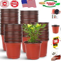 150 Pcs 4-Inch Lightweight Plastic Nursery Pots for Seedlings &amp; Succulen... - $26.56 CAD