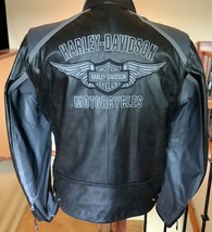 Men&#39;s H D Size 2XL Classic Cruiser B&amp;S Vented Leather Racing Jacket - £95.57 GBP
