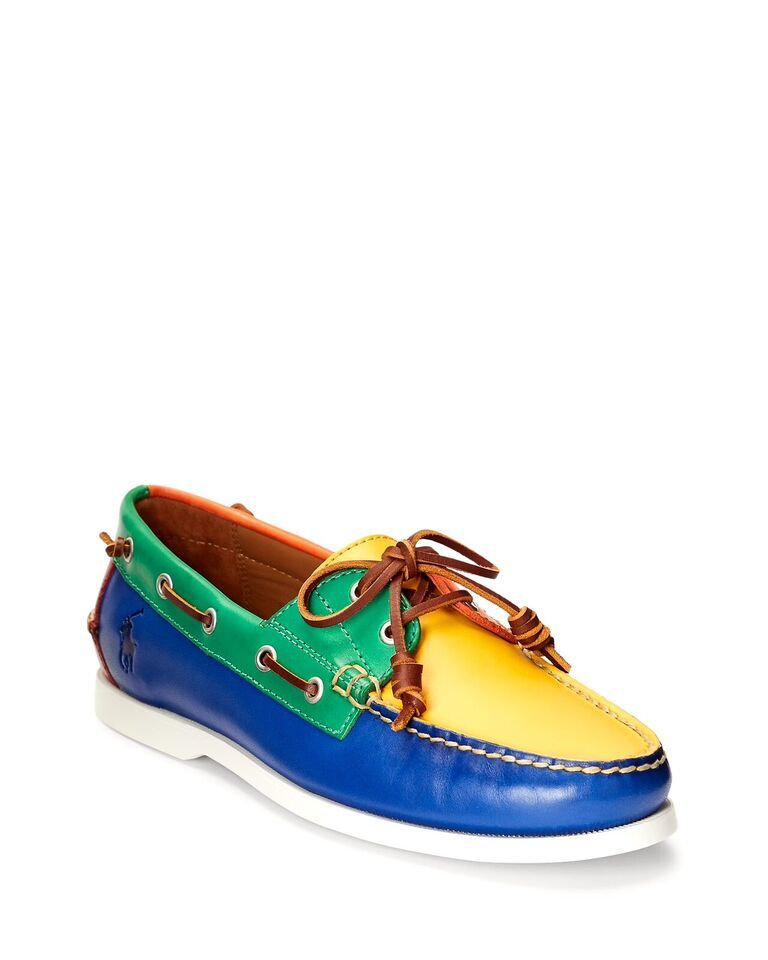 New in Box Polo Ralph Lauren Merton Colorblock Multicolor Boat Shoes Size 10.5 - $165.00