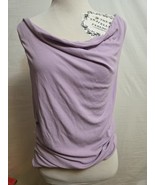Ogl Womens Tank Purple Size XL Ribbed Cowl Collar Asymmetrical Hem Shirt... - $330.79 MXN