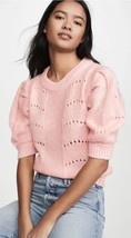 Anthropologie English Factory Short Puff Sleeve Sweater XS Pink Women Ba... - $29.99
