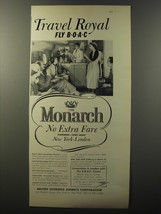 1953 BOAC British Overseas Airways Corporation Ad - The Monarch No Extra Fare - £14.53 GBP