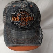 Denim Distressed &quot;What Happens Stays in Vegas&quot;  Youth Patch Hat Cap - £10.92 GBP