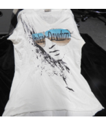HARLEY Women Tank XL WHITE T Shirt top longer in back swim suit cover - $23.30 CAD