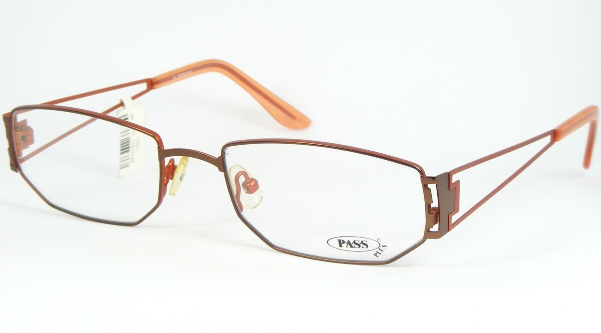 PASS Plus P208 864 Jengibre Naranja Gafas Marco 52-18-136mm Alemania - $96.02