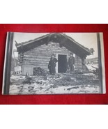 Vintage Real Photo of Old Cabin with Two men looking out Yonder - £6.00 GBP