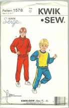 Kwik Sew Sewing Pattern 1578 Boys Jogging Suit Size 4 5 6 7 New - £7.96 GBP