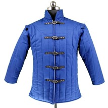 Medieval Viking Padded Cotton Gambeson Full sleeve aketon jacket armor costume - £63.04 GBP+