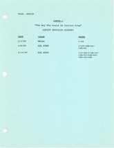 *EARTH 2 - THE BOY WHO WE BE TERRAIN KING (1995) All Blue Production Script - £39.16 GBP