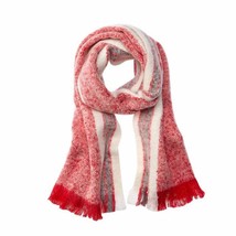 Nwt Free People Brushed Racer Stripe Scarf In Red - £30.04 GBP