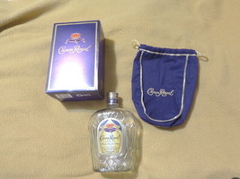 Empty Crown Royal Canadian Whiskey Bottle Box Bag With Top 1 Liter - £13.36 GBP