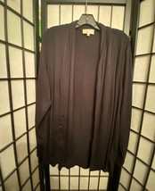 EUC Joan Vass Charcoal Open Cardigan Size 2X - £12.51 GBP