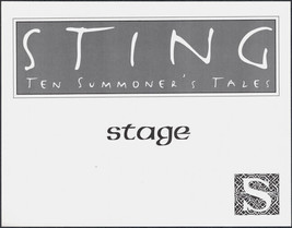Sting Stage Door Sign from the Summoner&#39;s Tales Tour - £11.16 GBP