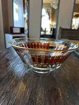 Vintage Culver Cranberry Dark Red Gold Scroll 24kt Gold 10&quot; Bowl - £55.14 GBP