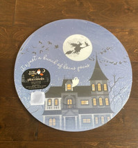 Halloween Themed set of 4 Faux Leather Placemats  Haunted House Witch On Broom - £26.50 GBP