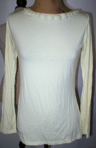 NWT New Womens Maliparmi Knit Top Yellow XS Pale Neck Stone Accents LS Designer - £236.97 GBP
